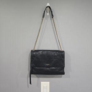🐢 LANVIN Lambskin Quilted Medium Sugar Flap Shoulder Bag